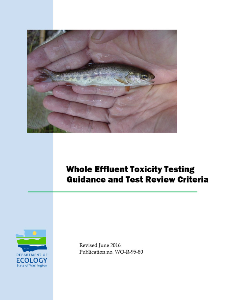 Whole Effluent Toxicity Testing Guidance and Test Review Criteria | PDF ...