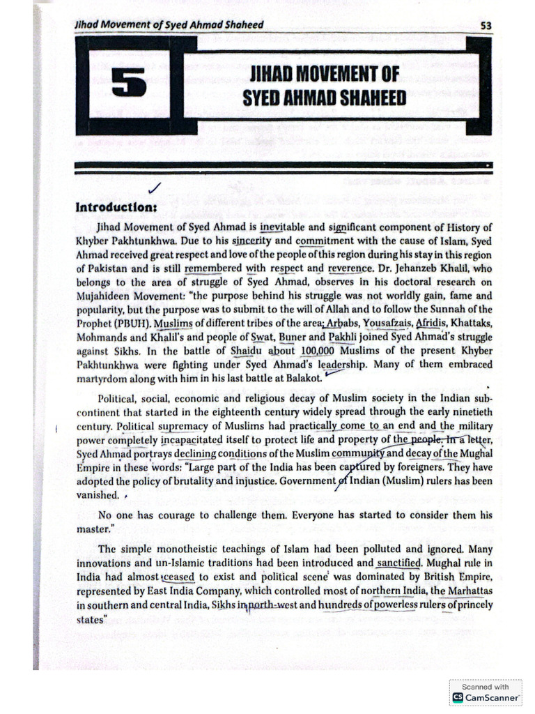 Syed Ahmad Shaheed | PDF