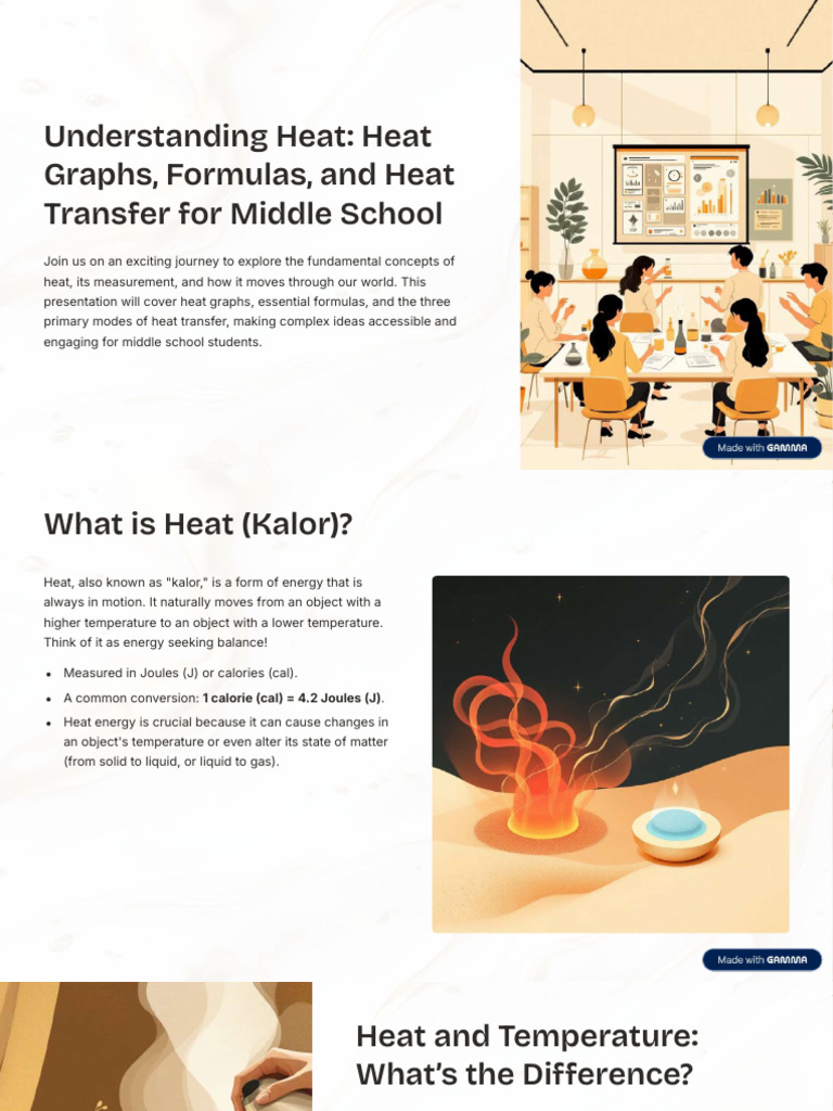 Understanding Heat Heat Graphs Formulas and Heat Transfer for Middle ...