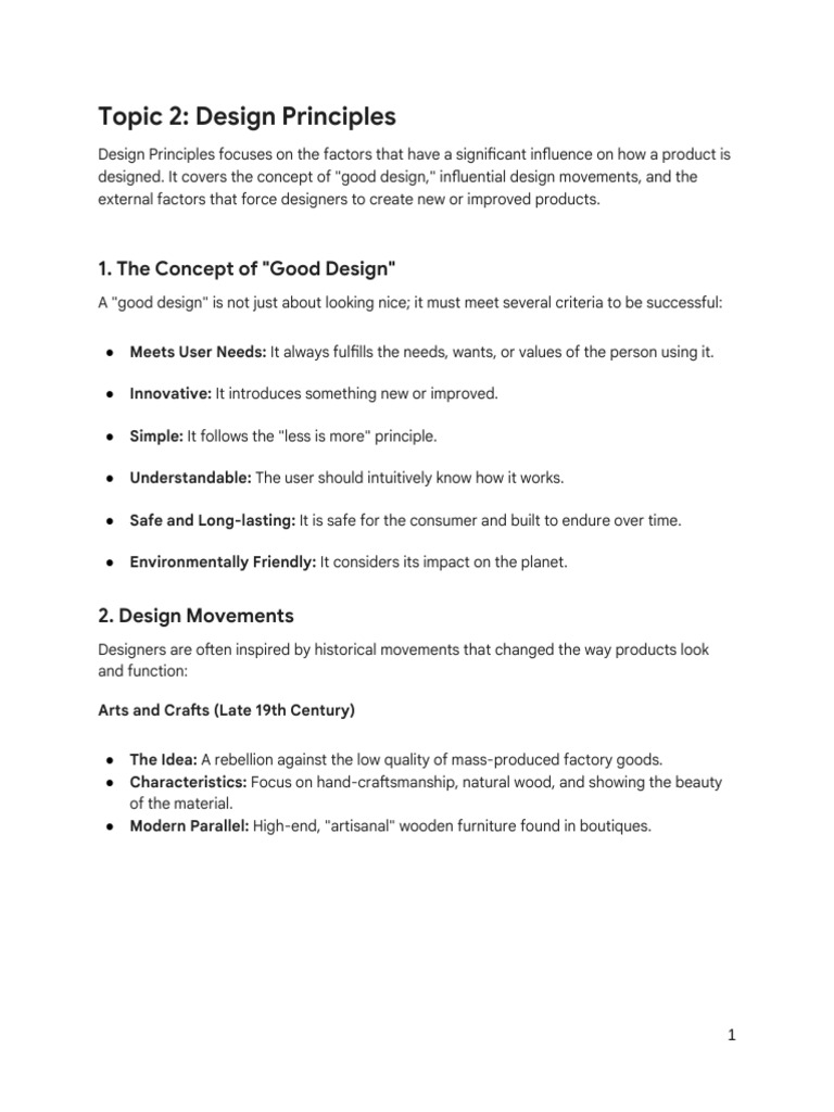 Topic 2 Design Principles and Influences | PDF | Minimalism | Art Deco