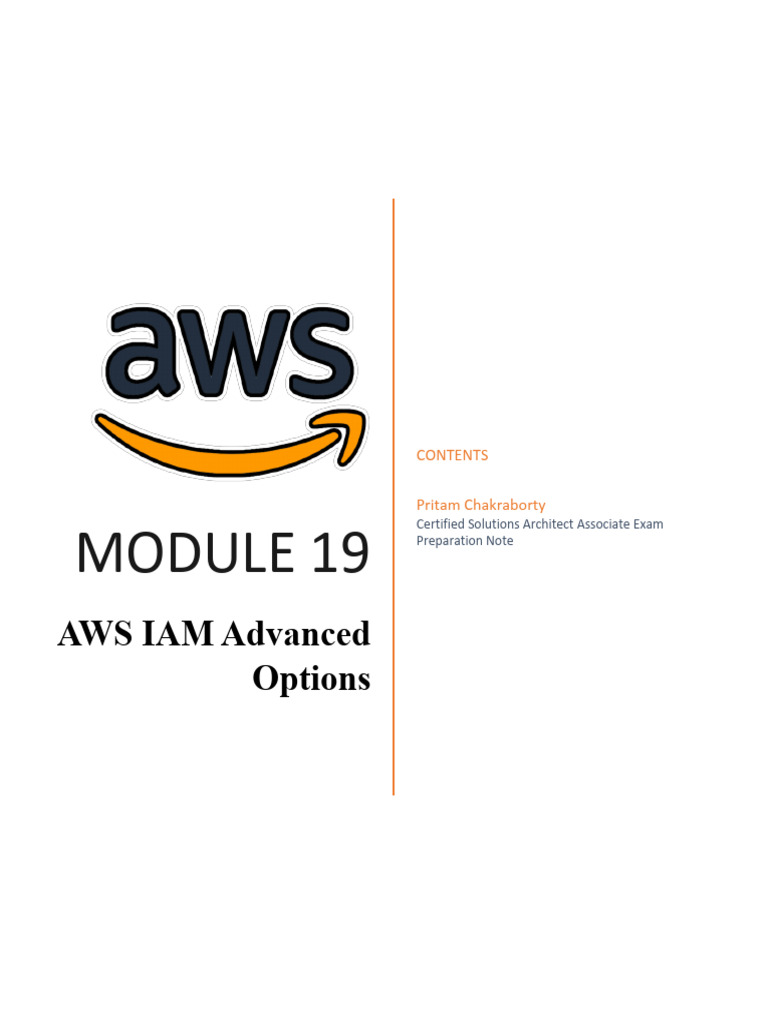 Module 19 AWS IAM Advanced Options | PDF | Active Directory | Amazon ...