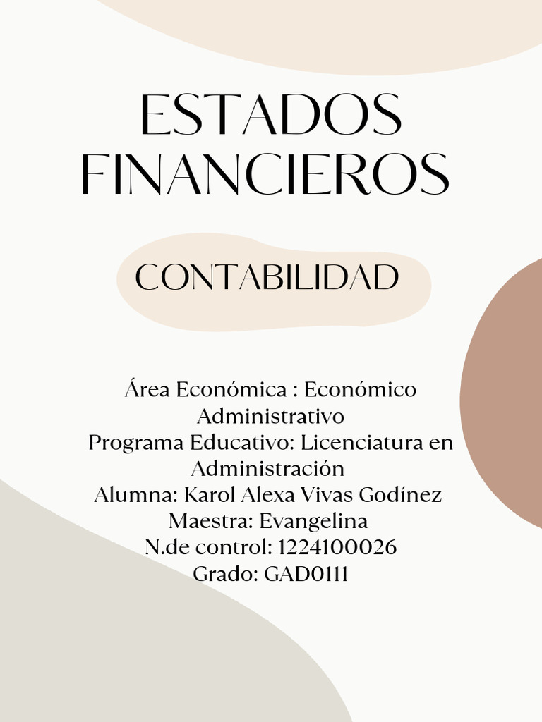 Estados Financieros Contabilidad | PDF | Estado financiero | Contabilidad
