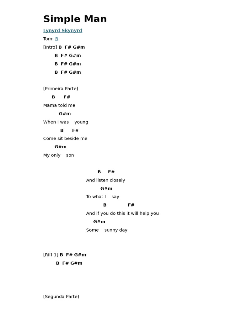 Simple Man | PDF
