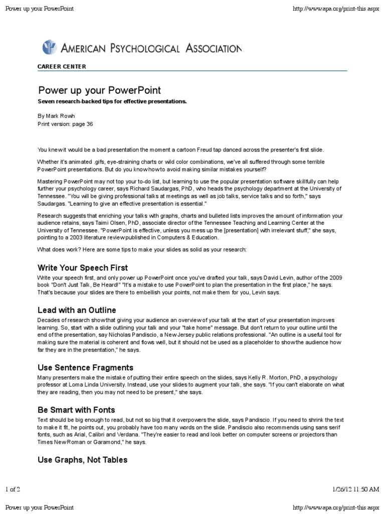 Effective PowerPoint Tips for Presentations | PDF | Microsoft Power ...