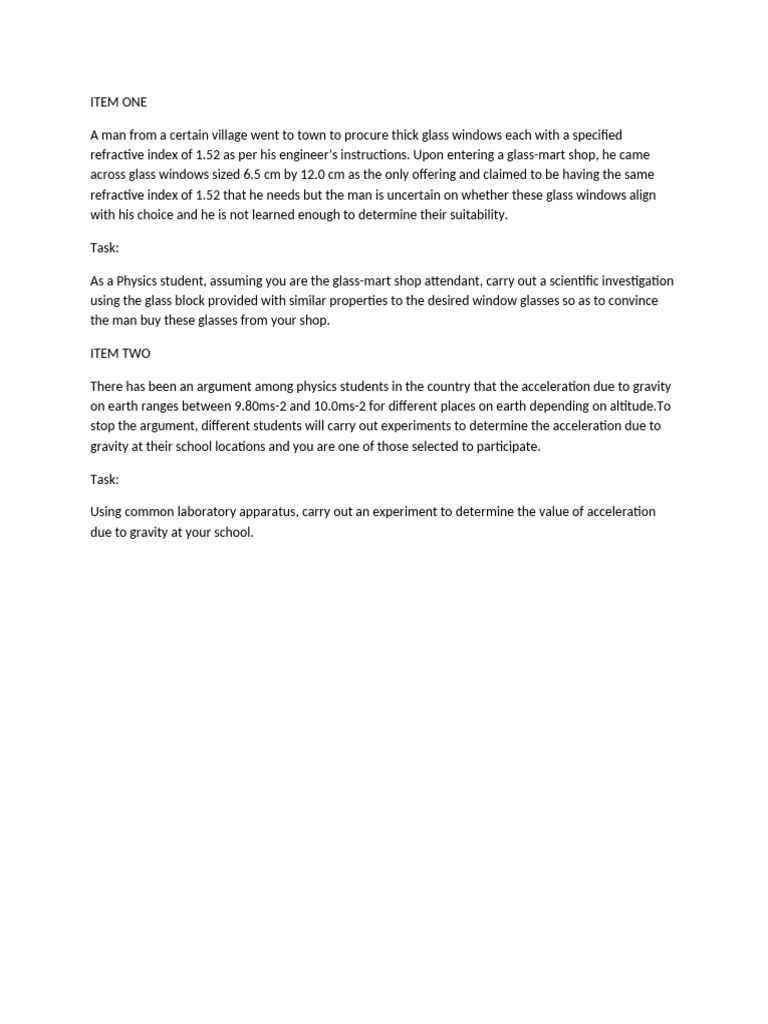 S.3 Practical | PDF