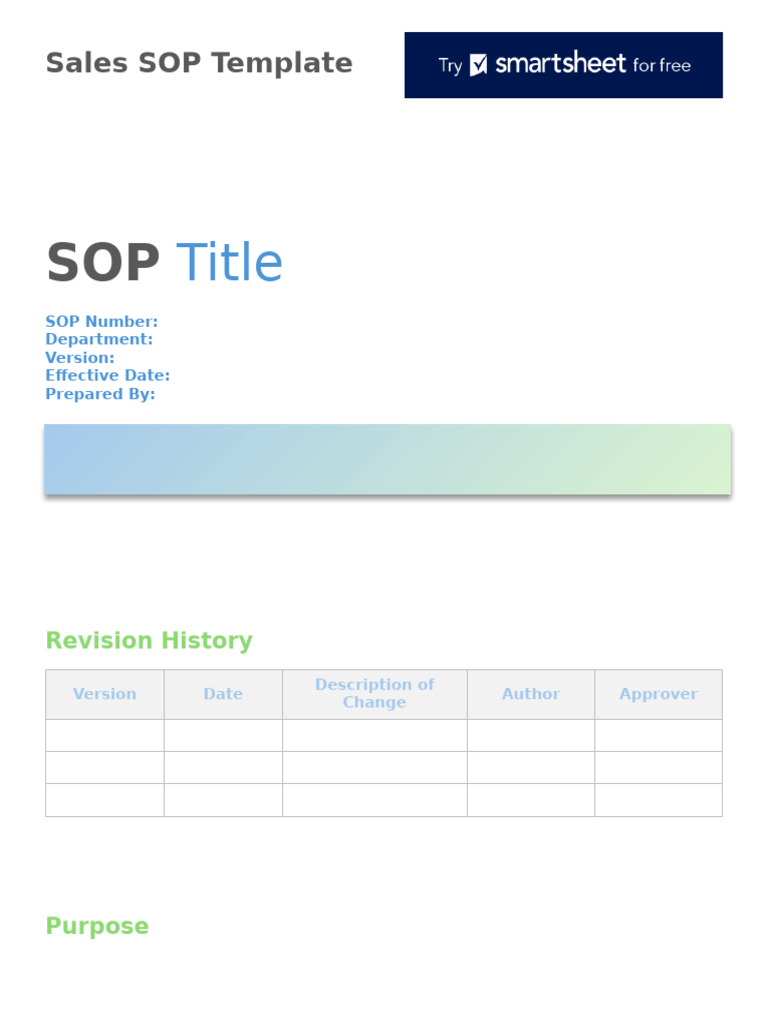 Sales SOP Template WORD | PDF
