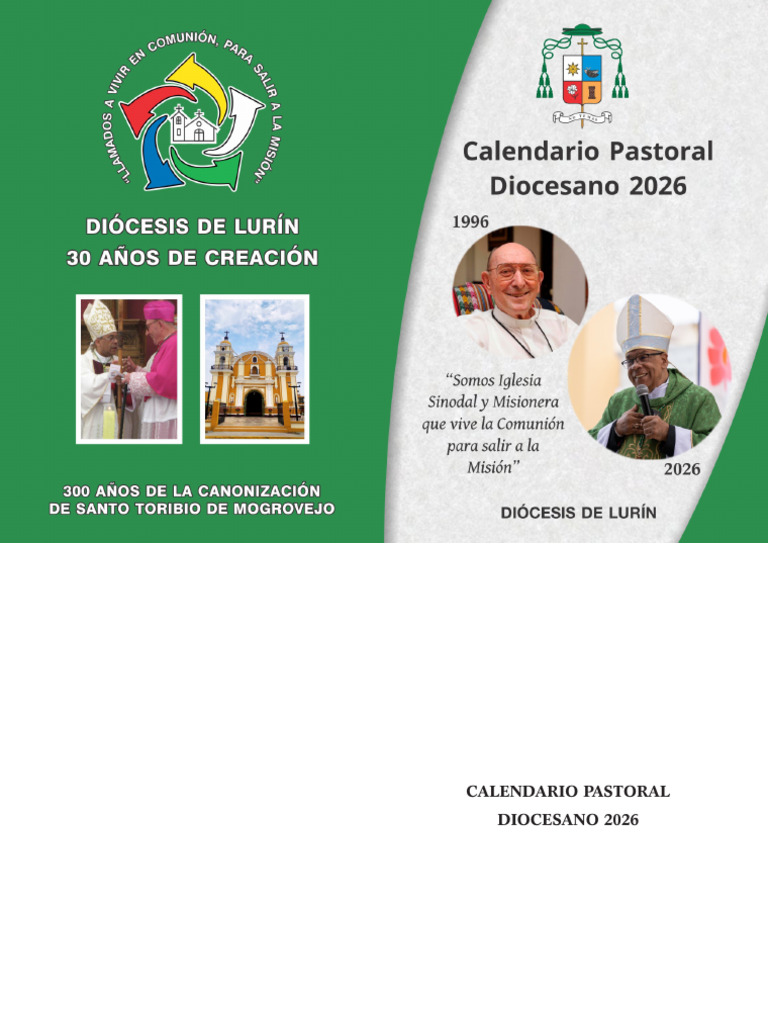 Calendario Diocesano 2026 | PDF | Pascua de Resurrección | eucaristía