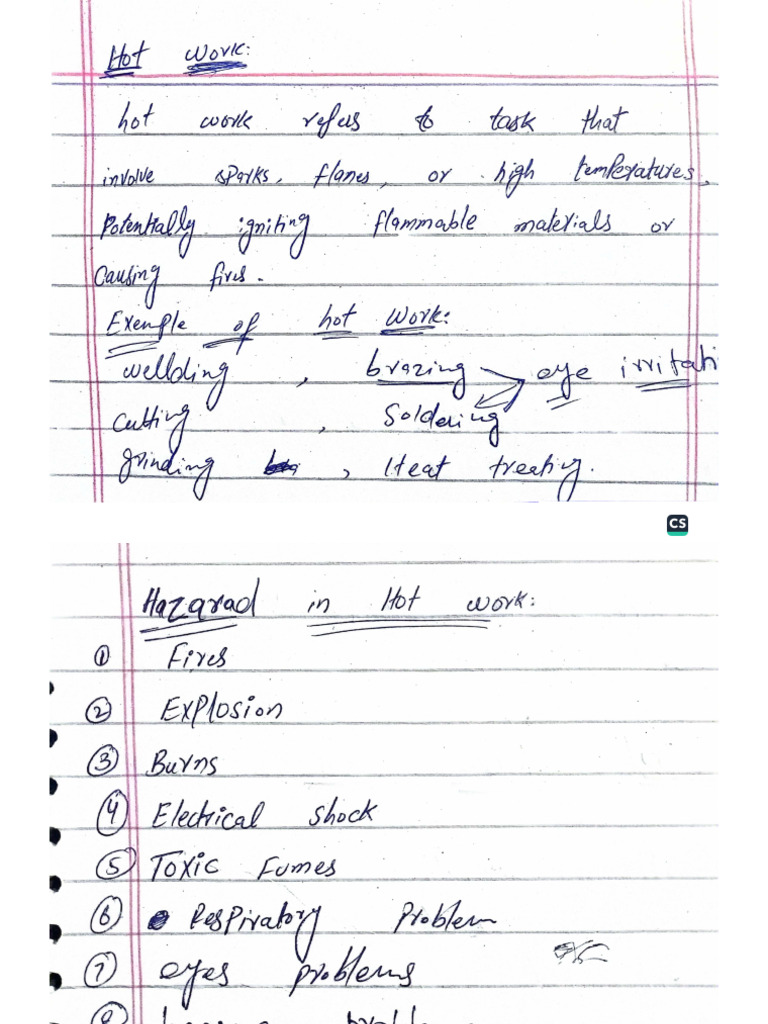 Hot Work Notes | PDF