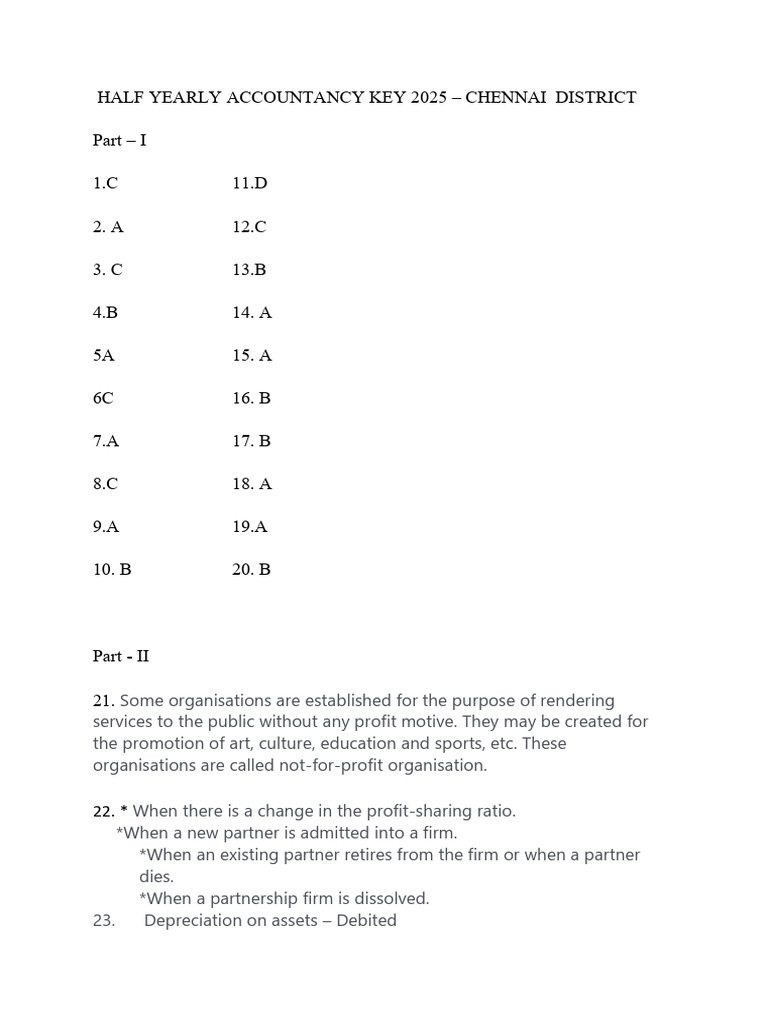 Half Yearly Key 2025 | PDF | Voucher | Economies