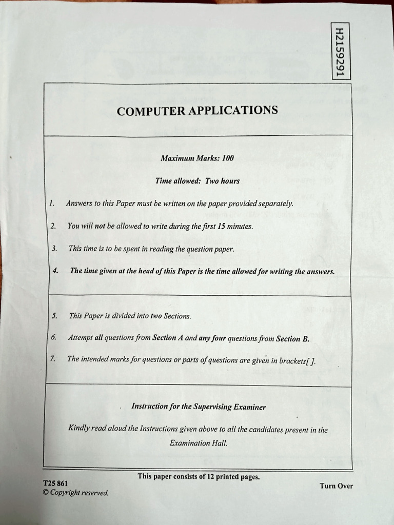 CTA Question Paper | PDF