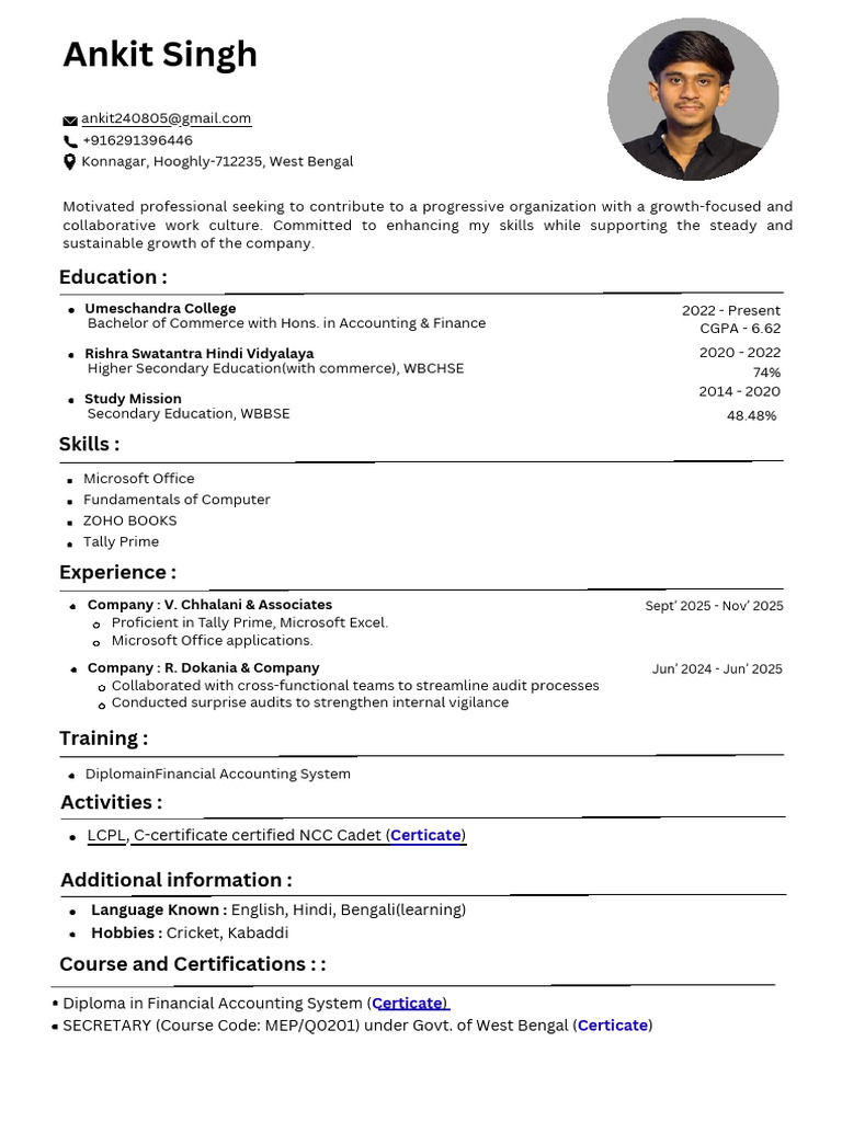 Ankit Singh: Education | PDF