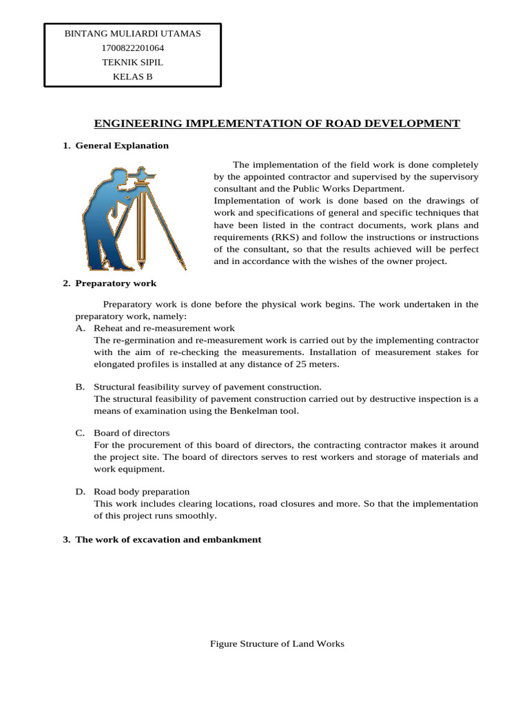 Engineering Implementation of Road Development | PDF | Road | Road Surface