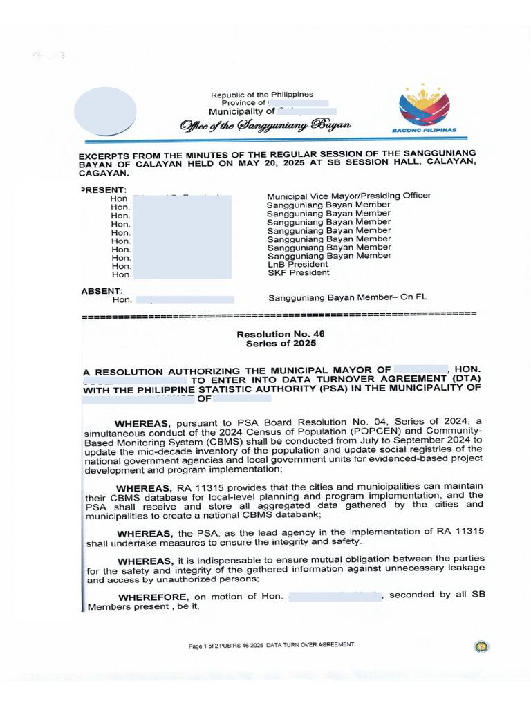 Sample_SB Resolution for Data Turnover Agreement (1) (1) | PDF