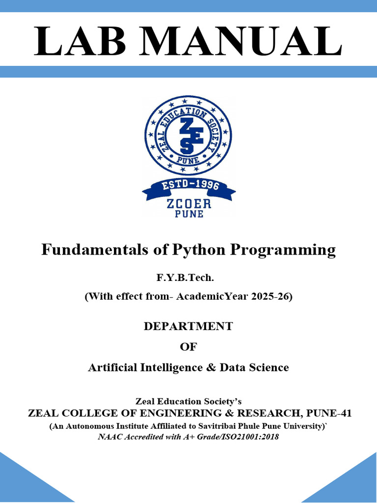 FPP Lab Manual | PDF | Python (Programming Language) | Data Type