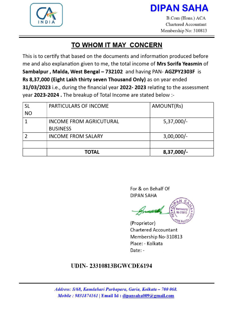 CA Certificate | PDF