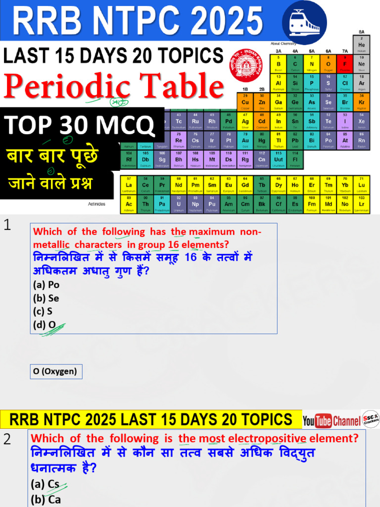 Topic-8 Periodic Table | PDF