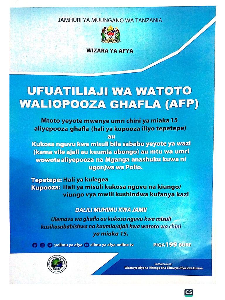 Afp Measles and NNT Sop | PDF