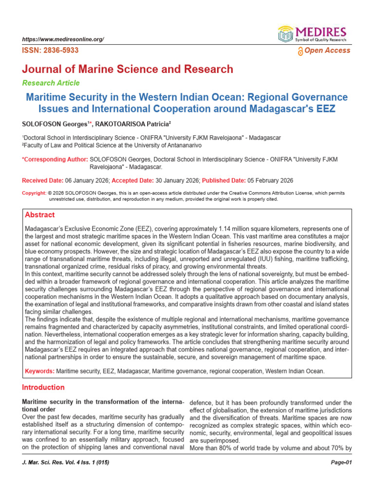 Maritime Security in The Western Indian | PDF | Governance | Exclusive ...