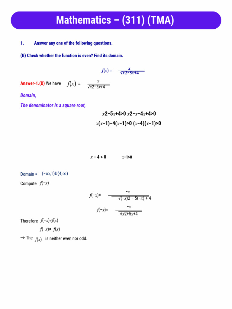 Mathematics (311) Tma | PDF | Summation | Probability