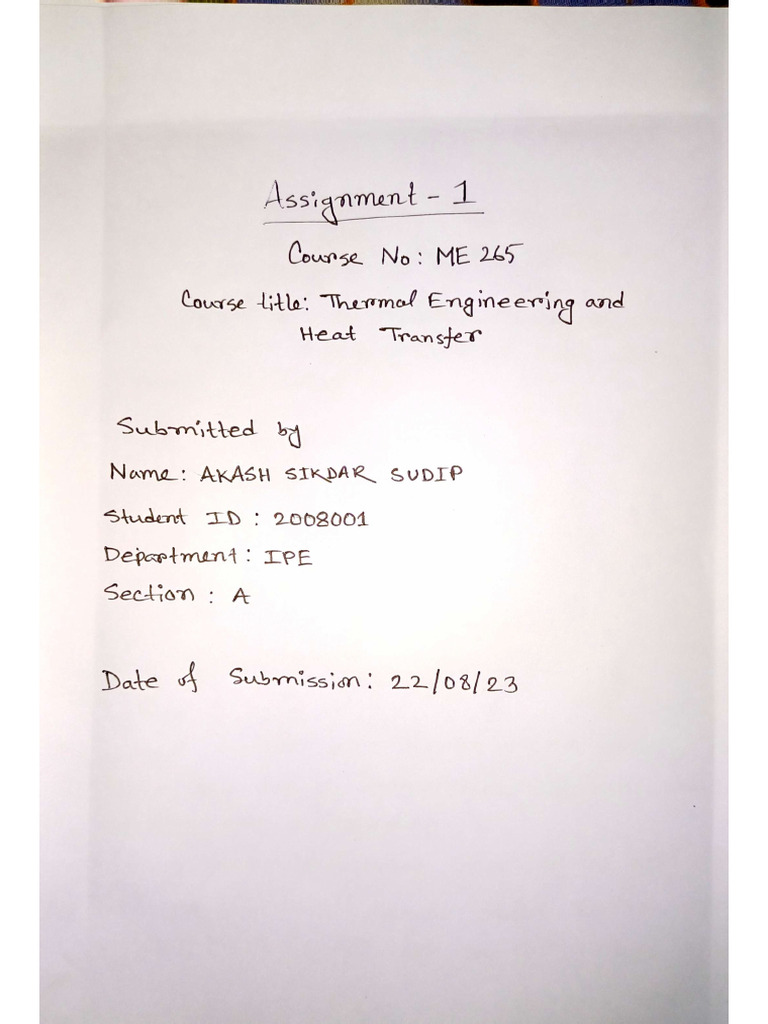 2008001_ME 266_Assignment-01 | PDF
