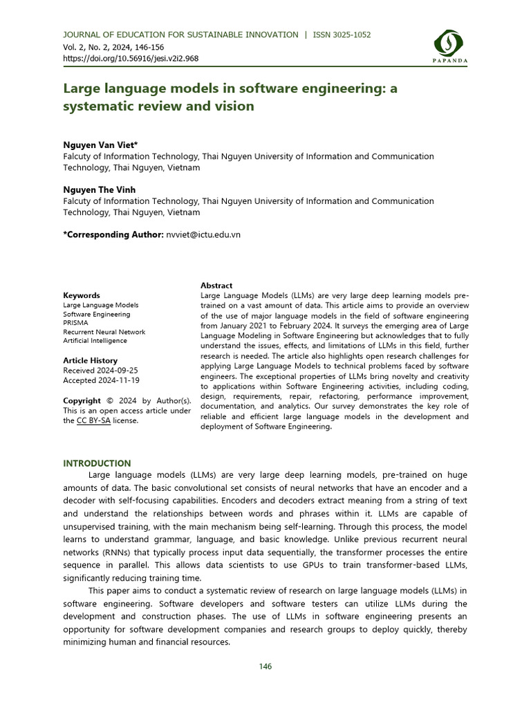 Large Language Models in Software Engineering A Sy | PDF | Data | Computing