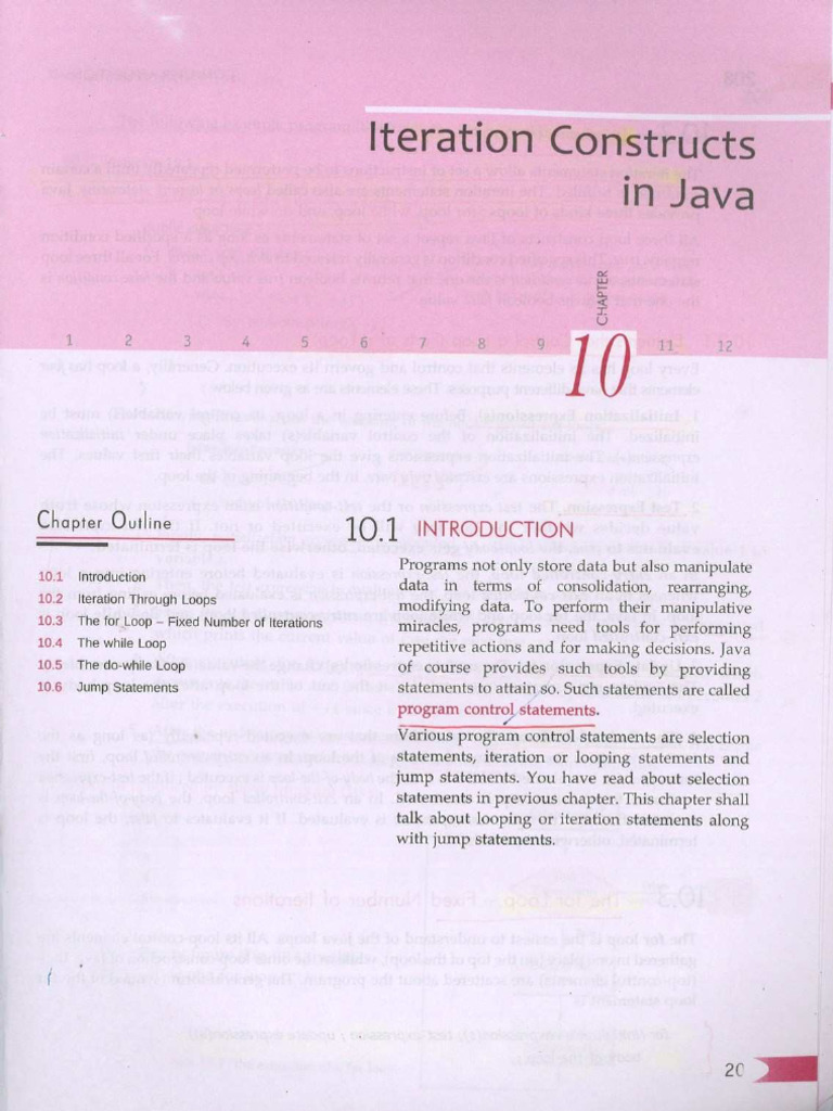 Chapter 10 Iteration Constructs in Java | PDF