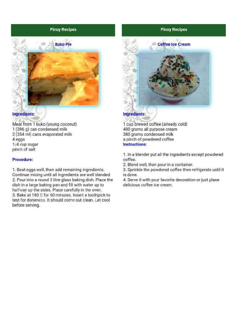 Recipes | PDF