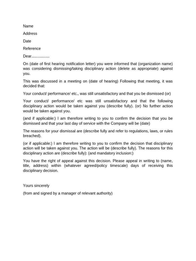 Termination Letter Template 03 | PDF
