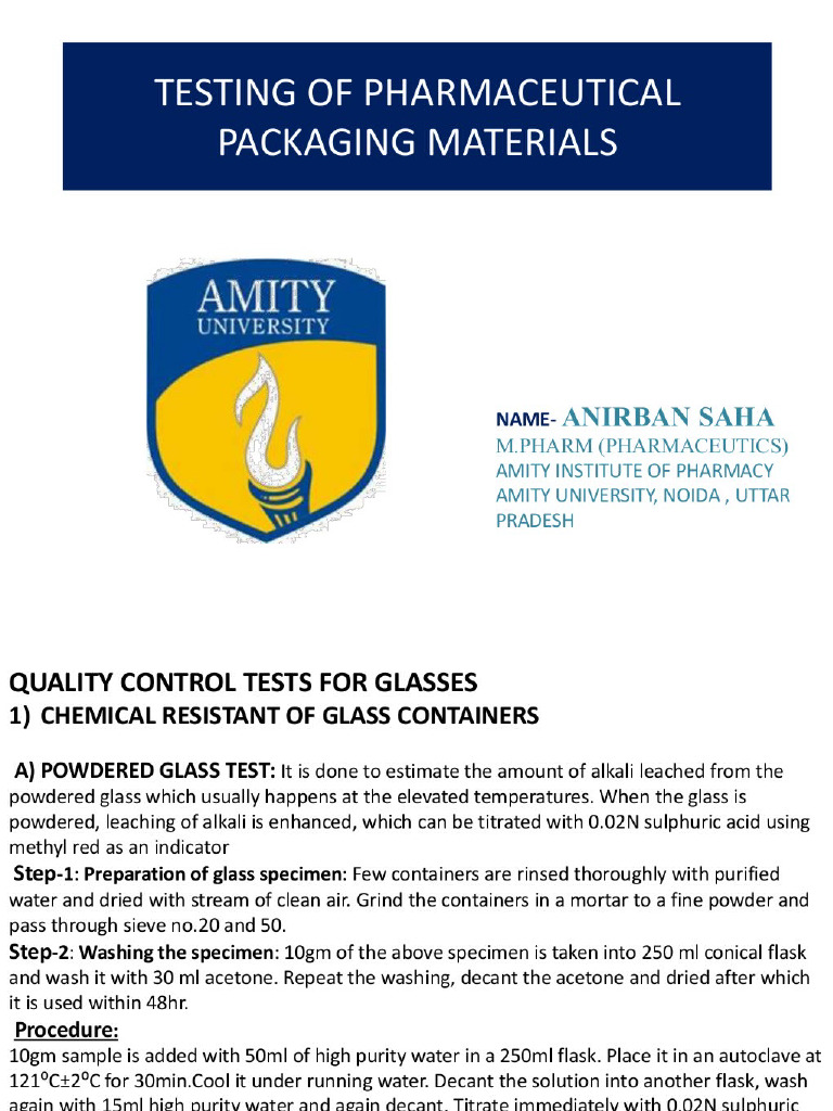 4.Testing of Packaging Materials (1) | PDF