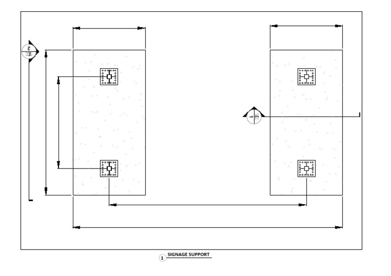 01 Signage Steel Drawing - Plan | PDF