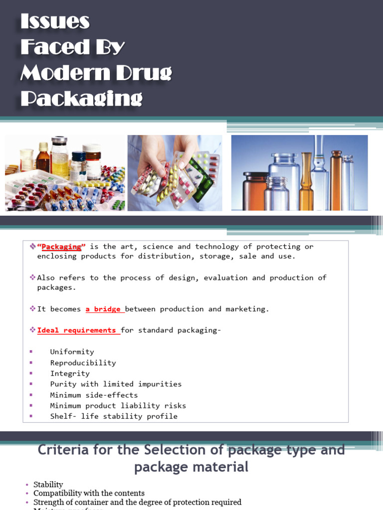 Issues Faced in Packaging | PDF | Biodegradation | Pharmacy