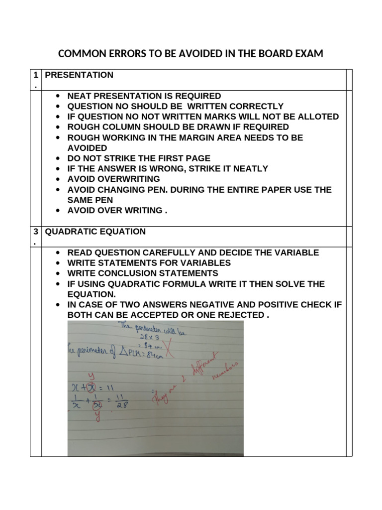 Common Errors in Math Papers | PDF