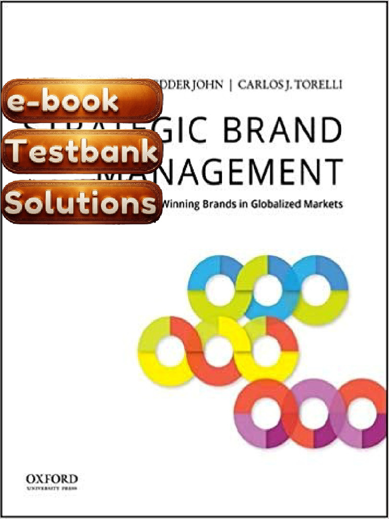 Testbank - Strategic Brand Management Textbook by Deborah Roedder John ...