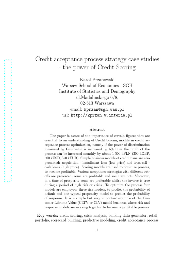 Credit Acceptance Process Strategy Case Studies - The Power of Credit ...