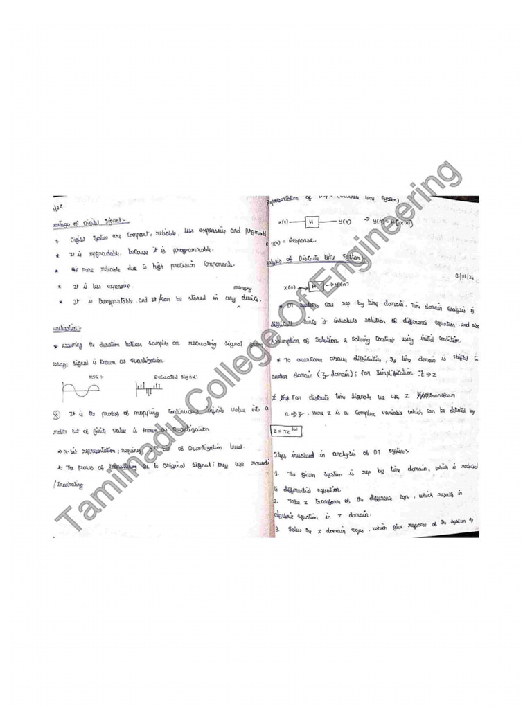 EC3492 Short Notes 3 | PDF | Applied Mathematics | Electrical Engineering