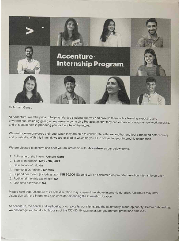 Accenture Internship Program | PDF