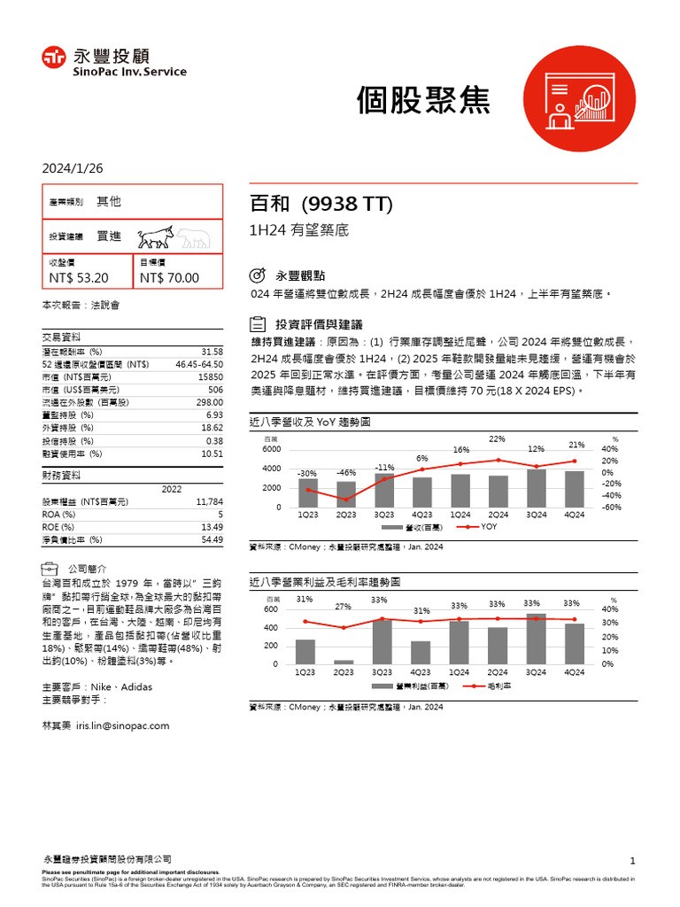 9938百和 (B;70) 永豐01262024 | PDF