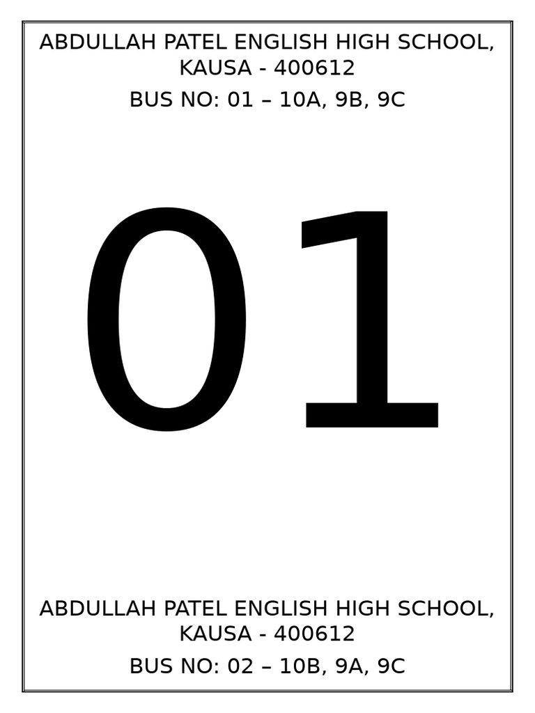 Bus Details | PDF