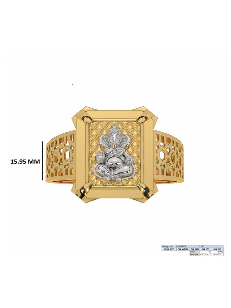 Gents Paper Casting Rings 75 Stl | PDF