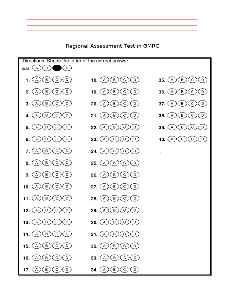 Answer Sheets1 | PDF