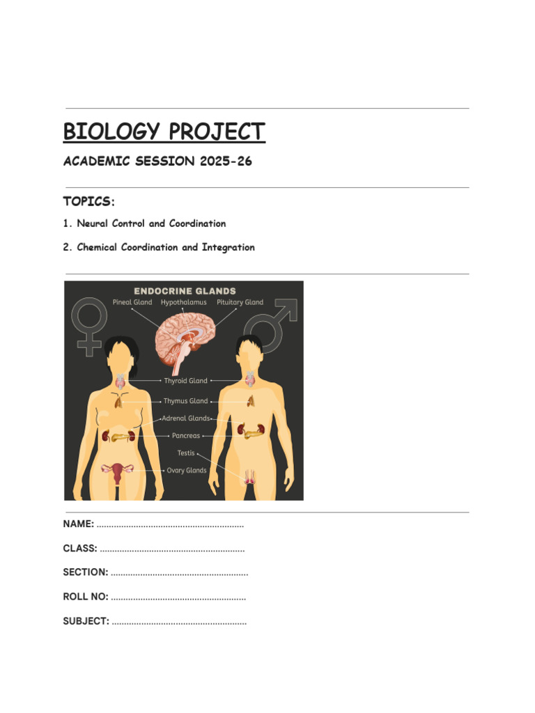 Biology Project Formatting and Editing | PDF
