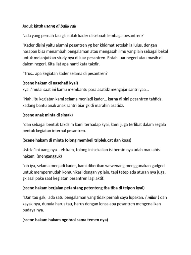Kitab Usang Di Balik Rak Perpustakaan | PDF