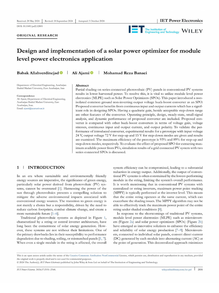 Module-Level Power Electronics PV Optimize | PDF