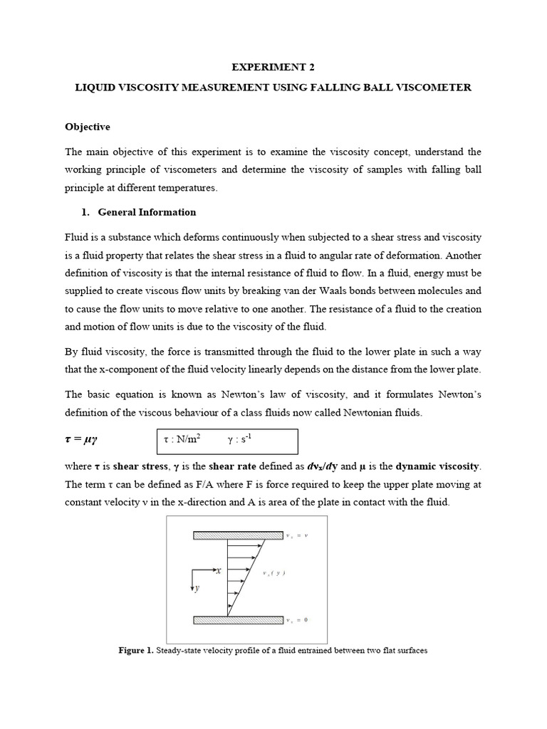 Liquid Viscosity Measurement Using Falling Ball Viscometer | PDF ...