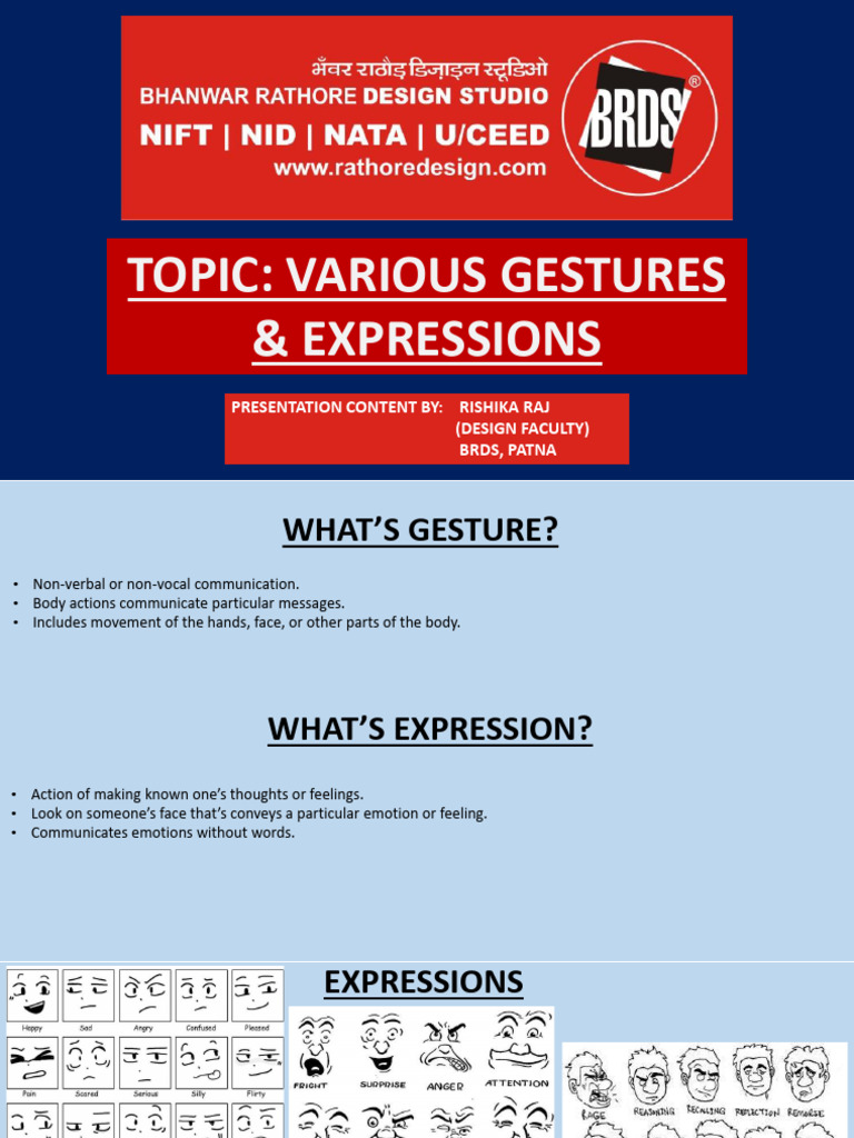 15) Various Gestures and Expressions | PDF