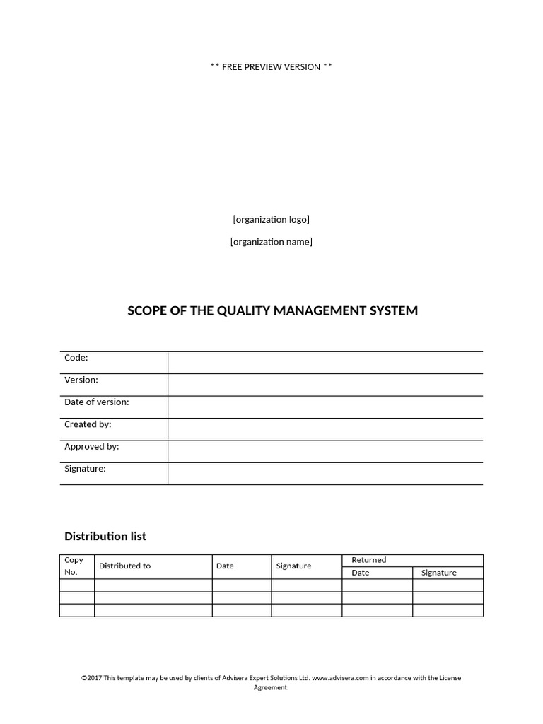 04.3 Appendix 3 Scope of the QMS Preview En | PDF | Quality Management ...