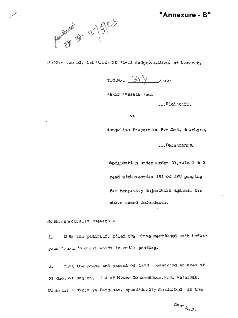 B. Injunction Application-39 | PDF