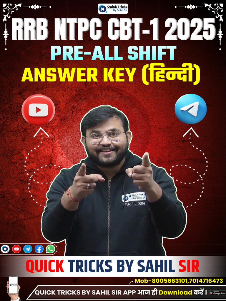 Pre-All Shift: RRB NTPC Cbt-1 2025 | PDF