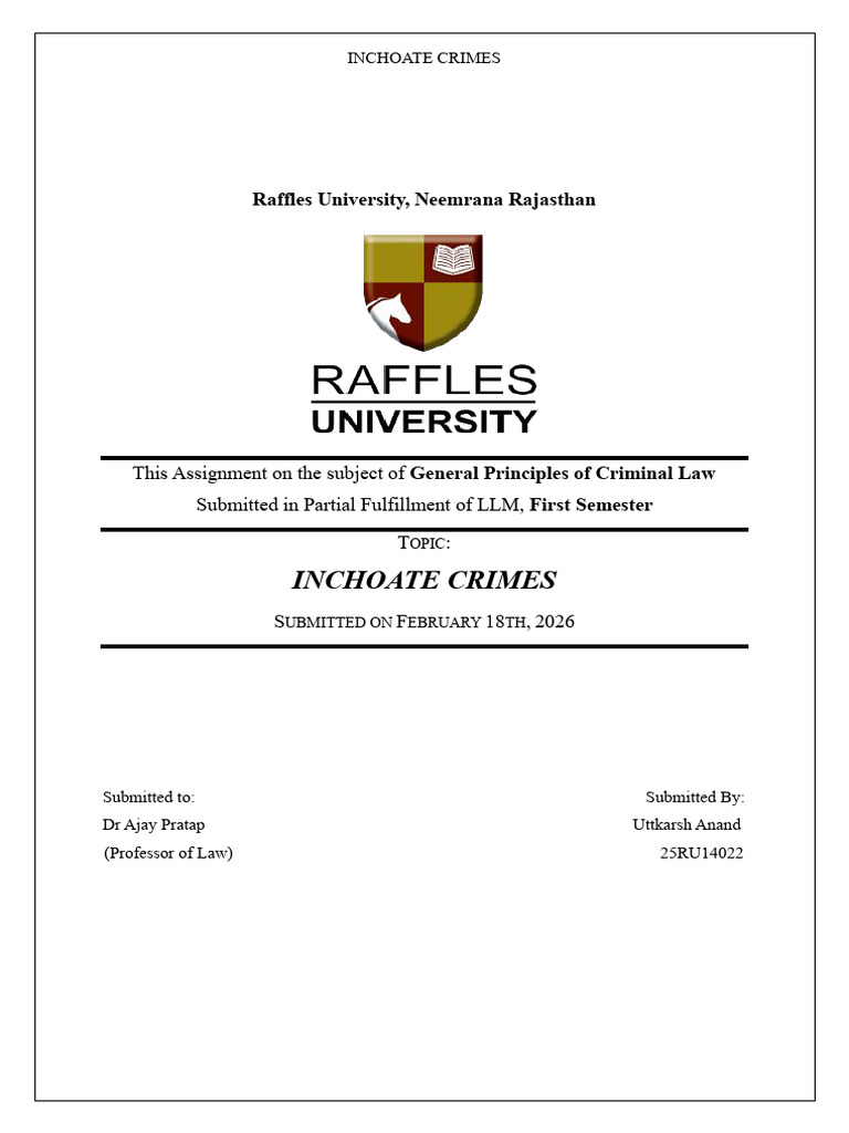 General Principles of Criminal Law | PDF | Crimes | Crime & Violence
