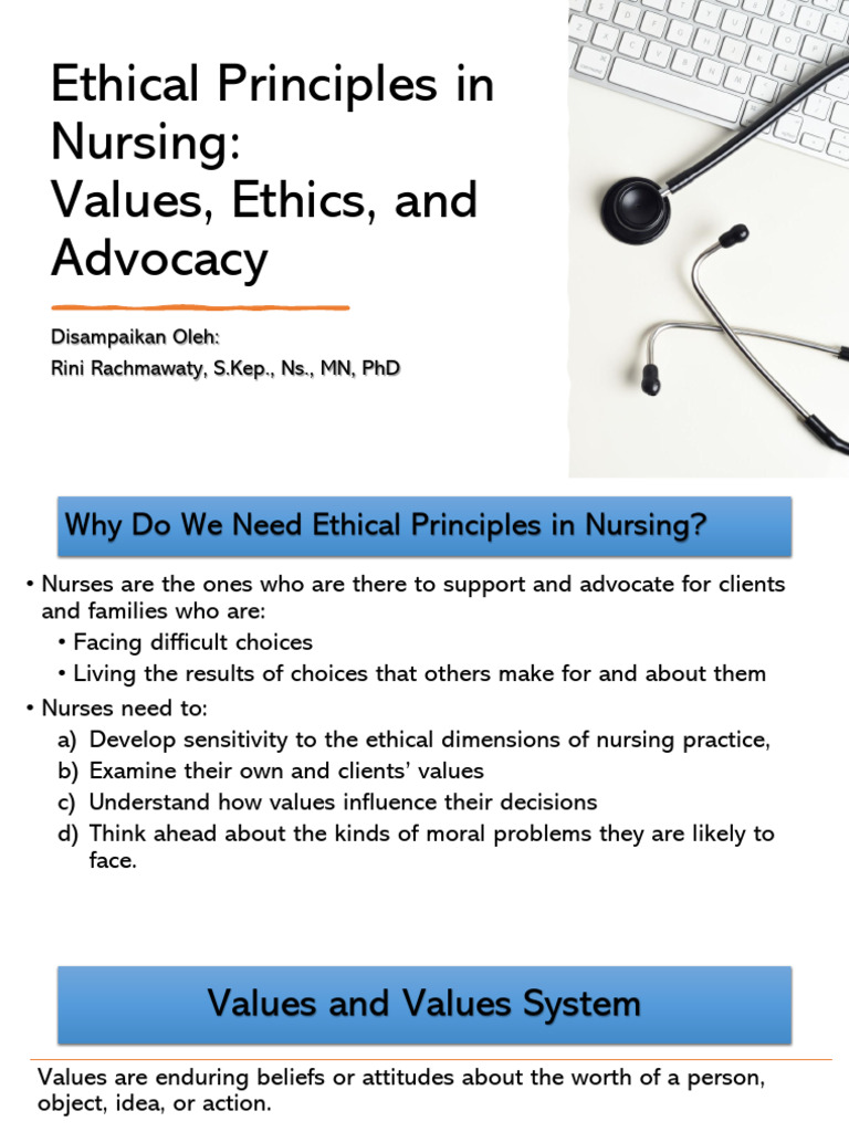 008 Ethical Principles in Nursing | PDF | Morality | Value (Ethics)